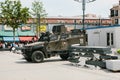 Istanbul, June 17, 2017: Armored car on the city street. Protection of public order, representatives of power