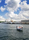 Istanbul Kadikoy scaffolding boats