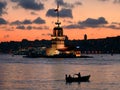 Istanbul Leanders Tower at dusk Royalty Free Stock Photo