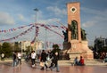 The Republic Monument on Taksim square. Beyoglu. Istanbul. Turkey Royalty Free Stock Photo