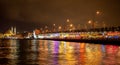 Istanbul Night in Galata Bridge Golden Horn
