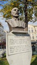 ISTANBUL - NOV, 23: A bronze bust or statue of Mehmet Akif Ersoy writer of the Turkish National Anthem