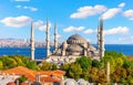 Istanbul roofs by The Blue Mosque or Sultan Ahmet Mosque, Bosphorus, Turkey Royalty Free Stock Photo