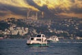 Istanbul`s new sea transportation vehicle, sea taxi Royalty Free Stock Photo