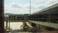 Istanbul Sabiha Gokcen International Airport Turkiye Turkey 08.05.2022 Runway, telescopic ladder or airbridge sleeve