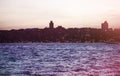 Istanbul silhouette at sunset