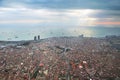 Istanbul Skyline from the airplane