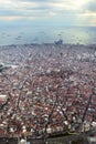 Istanbul Skyline from the airplane