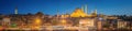 Istanbul skyline from Galata bridge by night