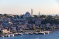 Istanbul skyline, Turkey. Awesome view of the Suleymaniye Mosque across the Golden Horn. Royalty Free Stock Photo