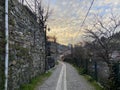 Istanbul street road with clouds Royalty Free Stock Photo