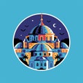 Istanbul Sultanahmet Blue Mosque Circle Icon