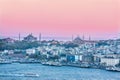 Istanbul at sunset. Mosques