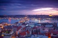 Istanbul Sunset Panorama Royalty Free Stock Photo