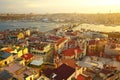 Istanbul Sunset Panorama Royalty Free Stock Photo