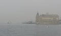 Istanbul throat difficulties ferry ride in the fog