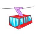Istanbul tram icon, cartoon style