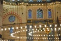 Istanbul, Turkey - April 5, 2012: Detail of the decorations of the interior of the Blue Mosque, in Istanbul Royalty Free Stock Photo