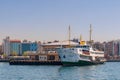 Ferry boat at Kadikoy Ferry Terminal at midday, Istanbul, Turkey