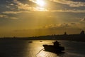 Panorama of view from the Golden Horn on the duct slopes City