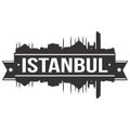 Istanbul Turkey Asia Icon Vector Art Design Skyline Flat City Silhouette Editable Template Royalty Free Stock Photo