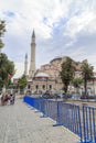 Istanbul,Turkey, Aug, 23, 2015. People near Aya Sofya. Royalty Free Stock Photo