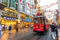 Tram of Kabatas district of Istanbul in Turkey Royalty Free Stock Photo