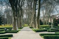 ISTANBUL, TURKEY 2023 August 03: Beautiful garden of the famous Topkapi Palace in Istanbul Royalty Free Stock Photo