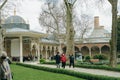 ISTANBUL, TURKEY 2023 August 03: Beautiful garden of the famous Topkapi Palace in Istanbul Royalty Free Stock Photo