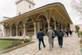 ISTANBUL, TURKEY 2023 August 03: Beautiful garden of the famous Topkapi Palace in Istanbul Royalty Free Stock Photo