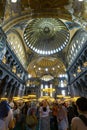 Beautiful view inside the Hagia Sophia Mosque in Istanbul