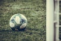 Istanbul, Turkey - August 14, 2019: Champions League official football ball close up before the UEFA Super Cup Finals match Royalty Free Stock Photo