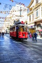 ISTANBUL, TURKEY 2023, August 04: Istiklal Caddesi is one of the most famous streets in Istanbul in Turkey