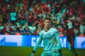 Istanbul, Turkey - August 14, 2019: Kepa Arrizabalaga player during the UEFA Super Cup Finals match between Liverpool and Chelsea