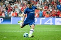 Istanbul, Turkey - August 14, 2019: Mason Mount shoot penalty during the UEFA Super Cup Finals match between Liverpool and Chelsea