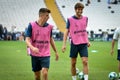 Istanbul, Turkey - August 14, 2019: Mason Mount and training session before the UEFA Super Cup Finals match between Liverpool and