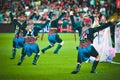 Istanbul, Turkey - August 14, 2019: Officially opened with a colorful ceremony UEFA Super Cup Finals match between Liverpool and