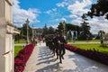 ISTANBUL, TURKEY - AVGUST 28: National Guard marches in Dolmabahce Palace at Avgust 28, 2011, Istanbul Turkey Royalty Free Stock Photo