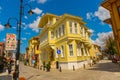 ISTANBUL, TURKEY: Beautiful yellow wooden house in Istanbul