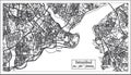 Istanbul Turkey City Map in Black and White Color in Retro Style. Outline Map Royalty Free Stock Photo