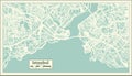 Istanbul Turkey City Map in Retro Style. Outline Map Royalty Free Stock Photo