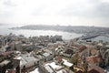 Istanbul Turkey Cityscape with the Galata Bridge and Golden Horn Royalty Free Stock Photo