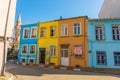 ISTANBUL, TURKEY: Colorful old buildings on a street in the Fatih district of Istanbul's old city Royalty Free Stock Photo