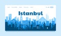 Istanbul Turkey concept. Silhouette of the city of Istanbul. Landing page template. Travel concept. Vector illustration