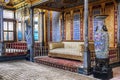 Istanbul, Turkey, 05/22/2019: The Council Room in Topkapi Palace. Rich interior decoration Royalty Free Stock Photo