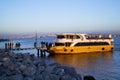 People boarding the ferry boat in Istanbul