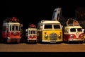 Souvenir toys in Istanbul old red trams and cars Royalty Free Stock Photo
