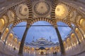 Istanbul, Turkey - 27 december 2023: Inside interior and dome of Camlica Mosque. The new mosque and the biggest in Istanbul. Locat Royalty Free Stock Photo