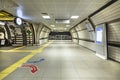 Istanbul, Turkey - December 21, 2018; Interior of Istanbul Metro, M5 line between Uskudar - Cekmekoy.