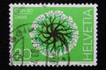 Isolated Switzerland Stamp